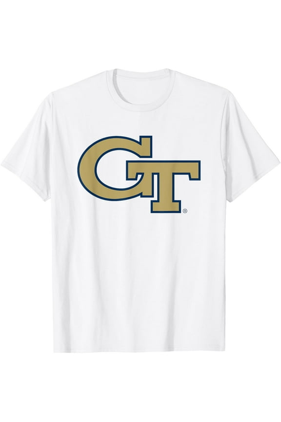 t-shirt Georgia Tech Yellow Jackets Icon Logo Officially Licensed T-Shirt mens, woman, white，funny，journey，Crew Neck, Short Sleeve,printing