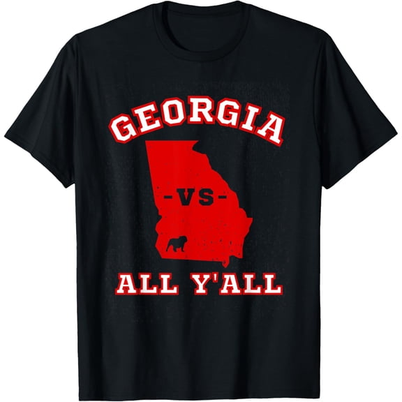 t-shirt Georgia vs All Yall Retro Vintage T-Shirt mens，black，women，funny，journey，Crew Neck, Short Sleeve,printing