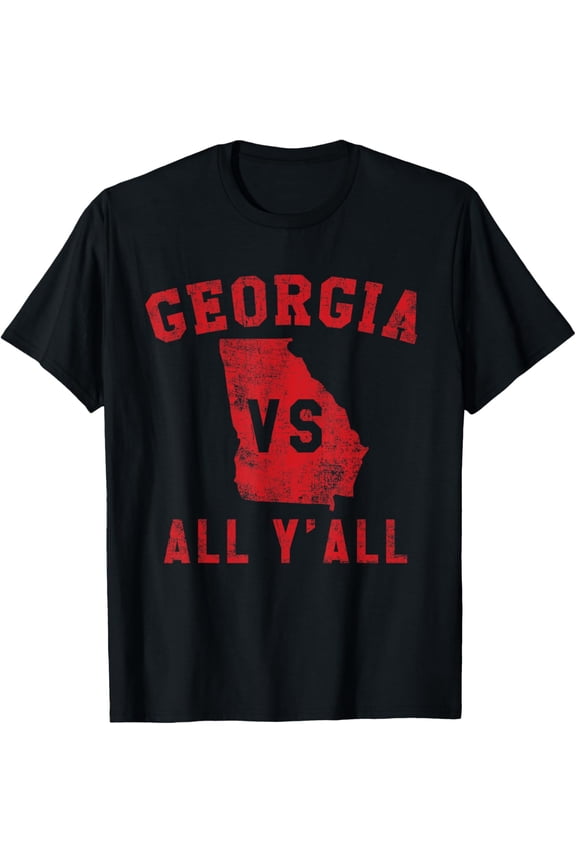 t-shirt Georgia vs All Yall for Y'All from Georgia Men Women T-Shirt mens,black,women,funny,journey,Crew Neck, Short Sleeve,printing