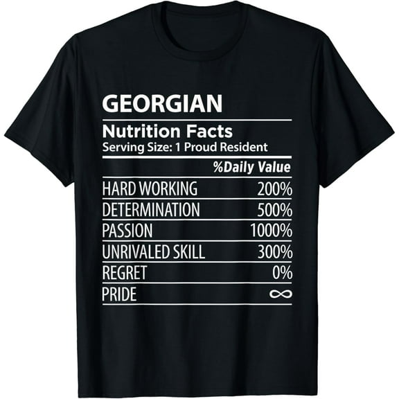 t-shirt Georgian Nutrition Facts Funny Georgia Pride T-Shirt mens t shirt，black，women，funny，misfits，men，journey