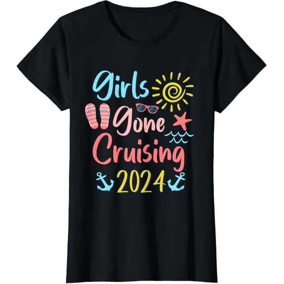 t-shirt Girls Gone Cruising 2024 Matching Cruise Squad Birthday Trip t-shirt mens t shirt,black,women,funny,misfits,men,journey