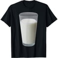 thumbnail image 1 of t-shirt Glass Of Milk Costume T-Shirt T-Shirt mens，black，women，funny，journey，Crew Neck, Short Sleeve,custom clothing patterns.gift, 1 of 4