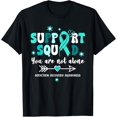 thumbnail image 1 of t-shirt Groovy Support Squad Teal Ribbon Addiction Recovery T-Shirt., 1 of 4