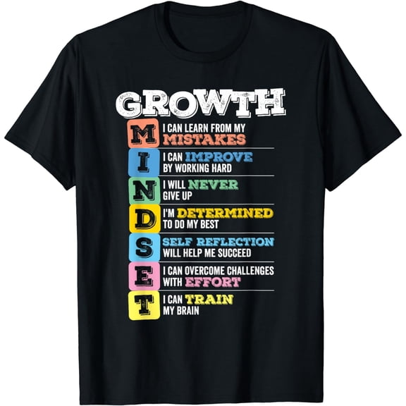 t-shirt Growth Mindset Classroom Brain Motivation Entrepreneur T-Shirt mens t shirt，black，women，funny，misfits，men，journey