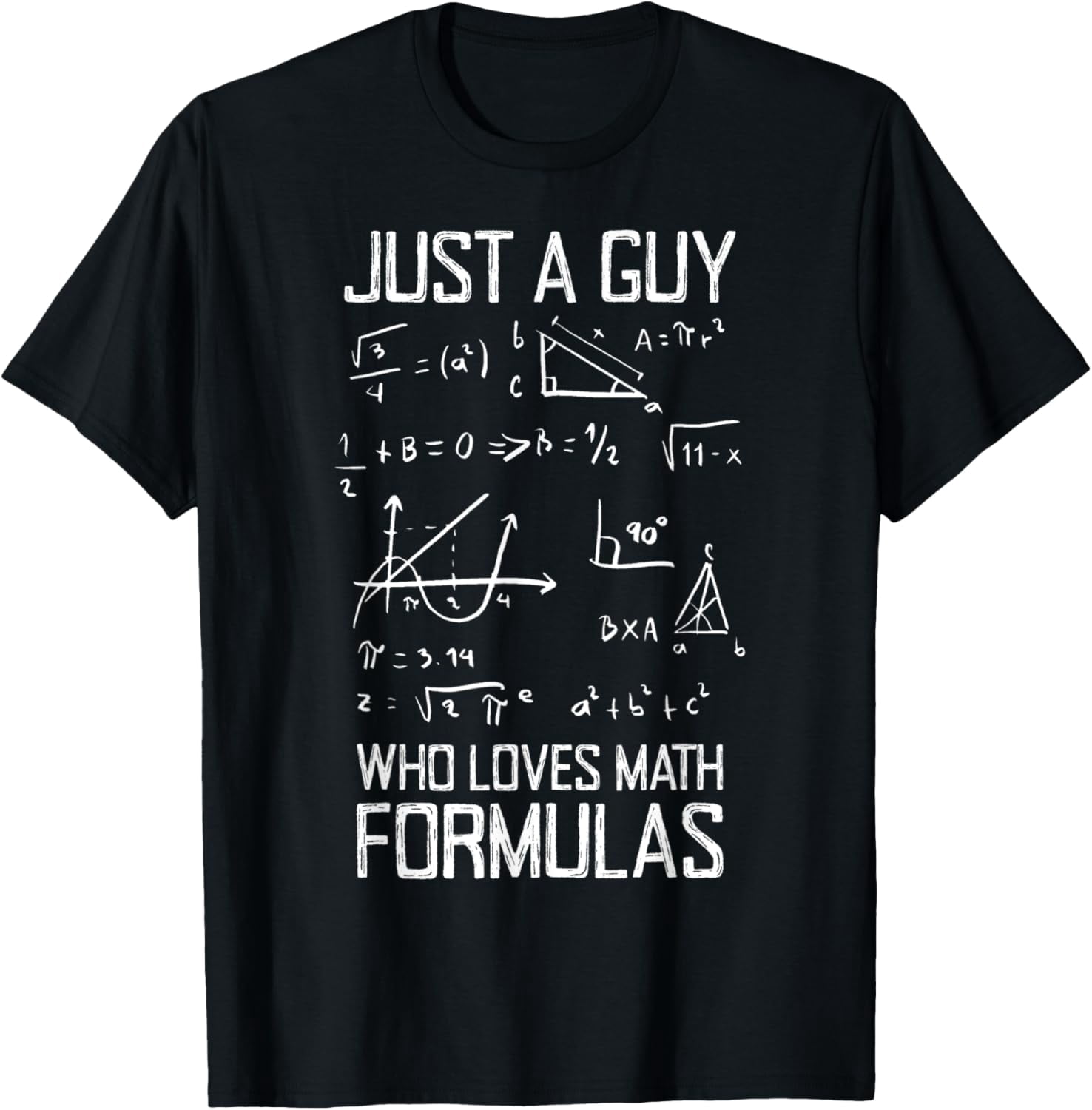 Math Sleeve t-shirt Guy Who Loves Math Formulas, Geometry Equations Math Teacher T ...