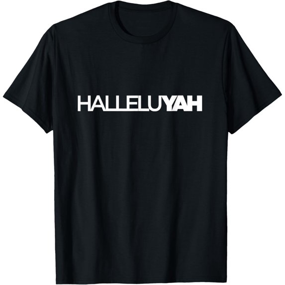 t-shirt HalleluYah - Hallelujah - Hebrew Roots T-Shirt mens,black,women,funny,journey,Crew Neck, Short Sleeve,custom clothing patterns.gift