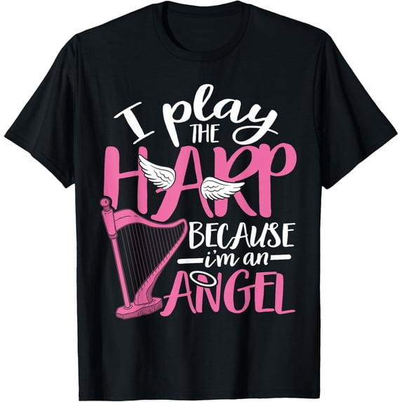 t-shirt Harp Tshirt Pedals Harpist Strings Orchestra Strums T-Shirt mens t shirt,black,women,funny,misfits,men,journey