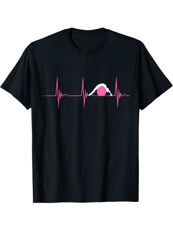 t-shirt Heartbeat EKG Pulse Pilates Fitness Instructor Pilates T-Shirt.