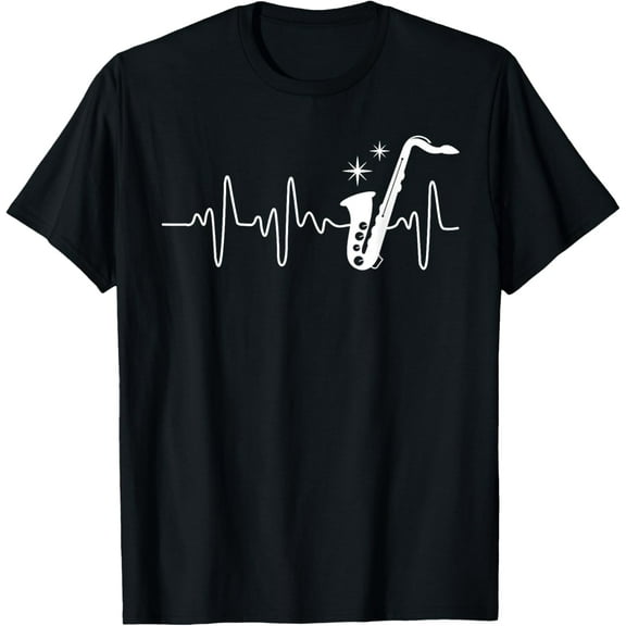 t-shirt Heartbeat Saxophone Gift for Saxophonists t-shirt mens t shirt，black，women，funny，misfits，men，journey