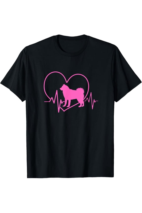 t-shirt Heartbeat Siberian Husky Dog Silhouette T-Shirt mens,black,women,funny,journey,Crew Neck, Short Sleeve,custom clothing patterns.