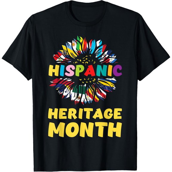 t-shirt Hispanic Sunflower National Hispanic Heritage Month Hispanic T-Shirt.