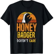 t-shirt Honey Badger Doesn't Care Cute Lover Animal Honey Badger T-ShirtMen and women can wear, black T-shirts, gifts. Age M,L XL 2XL, 3XL, 4XL