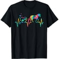 thumbnail image 1 of t-shirt Horse Mom Mama Dad Heartbeat Tie Dye Heart Lover T-Shirt., 1 of 4