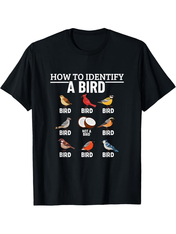 t-shirt How To Identify A Bird Funny Bird Watching T-Shirt mens,black,women,funny,men,journey,Crew Neck, Short Sleeve,printing