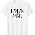 thumbnail image 1 of t-shirt I Am A Angel Halloween I'm Simple Costume Lazy T-ShirtMen and women can wear white T-shirts, gifts. Age: M,，L，XL，2XL,3XL, 4XL, 1 of 4