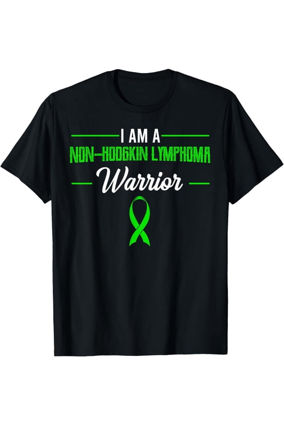 t-shirt I Am A Non-Hodgkin Lymphoma Awareness Green Ribbon Gift Idea T-Shirt mens，black，women，funny，journey，Crew Neck, Short Sleeve,printing