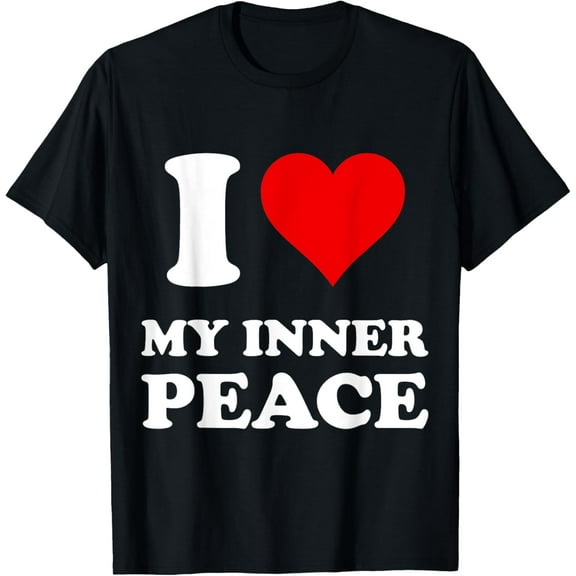 t-shirt I Heart My Inner Peace I Love My Inner Peace T-Shirt mens，black，women，funny，men，journey，Crew Neck, Short Sleeve,printing