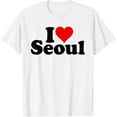 thumbnail image 1 of t-shirt I LOVE HEART SEOUL SOUTH KOREA T-Shirt mens t shirt，white，women，funny，misfits，men，journey, 1 of 4