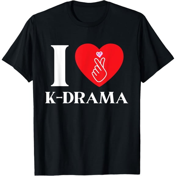 t-shirt I Love Heart K-Drama Korean Drama Entertainment T-Shirt mens，black，women，funny，journey，Crew Neck, Short Sleeve,custom clothing patterns.gift