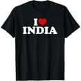 thumbnail image 1 of t-shirt I Love India - Heart T-Shirt mens t shirt，black，women，funny，misfits，men，journey, 1 of 4