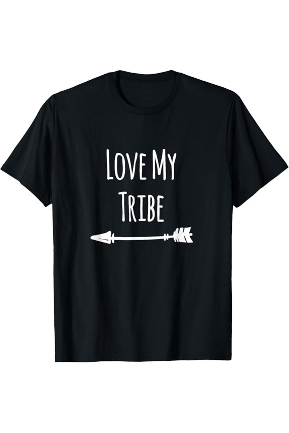 t-shirt I Love My Family Tribe mens,black,women,funny,journey,Crew Neck, Short Sleeve,printing