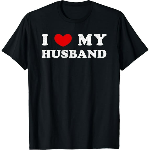 t-shirt I Love My Husband, I Heart My Husband T-Shirt mens,black,women,funny,journey,Crew Neck, Short Sleeve,printing