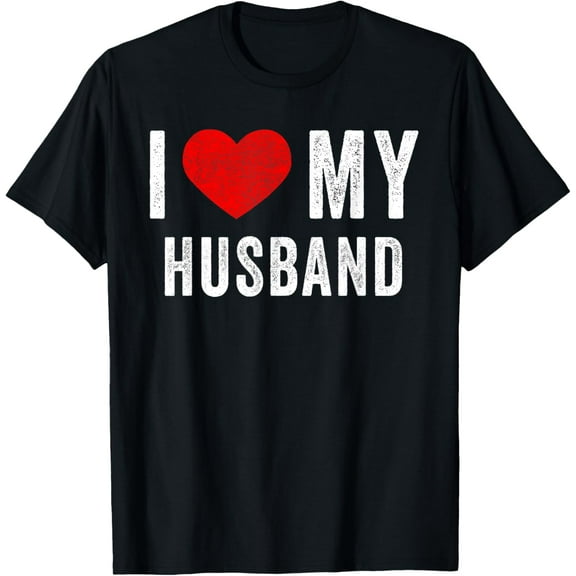 t-shirt I Love My Husband Shirt Couples Matching Happy Valentine Day T-Shirt.