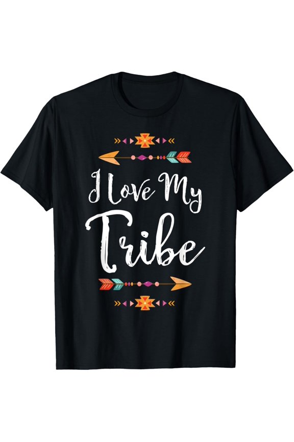t-shirt I Love My Tribe Sweet Teacher Appreciation mens,black,women,funny,journey,Crew Neck, Short Sleeve,printing