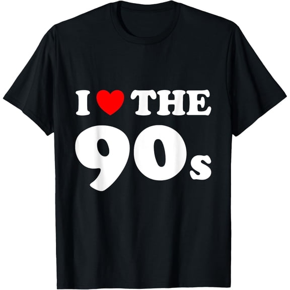 t-shirt I Love The 90s T-Shirt mens，black，women，funny，journey，Crew Neck, Short Sleeve,custom clothing patterns.gift