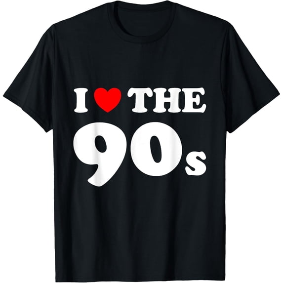 t-shirt I Love The 90s T-Shirt mens,black,women,funny,journey,Crew Neck, Short Sleeve,custom clothing patterns.gift