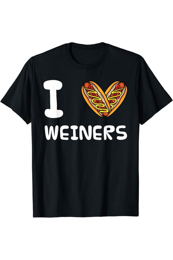 t-shirt I Love Weiners Hotdogs Frankfurter Wiener Frank Sausage Bun t-shirt mens t shirt,black,women,funny,misfits,men,journey