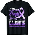 thumbnail image 1 of t-shirt I Wear Purple For My Daughter Domestic Violence Awareness T-Shirt mens，black，women，funny，journey，Crew Neck, Short Sleeve,custom clothing patterns.gift, 1 of 4