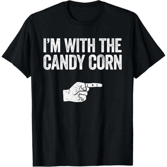 t-shirt I'm With The Candy Corn T-Shirt Matching Candy Corn Costume T-Shirt.