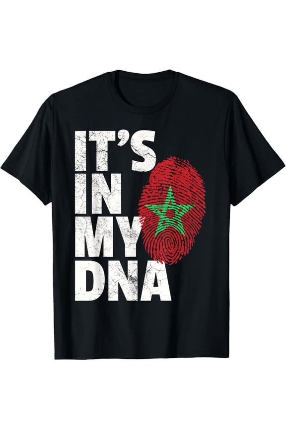 t-shirt IT'S IN MY DNA Morocco Flag Moroccan T Shirt Graphic Gift T-Shirt mens t shirt,black,women,funny,misfits,men,journey