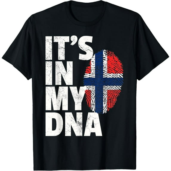 t-shirt IT'S IN MY DNA Norwegian Norway Flag Pride Men Women Gift T-Shirt.