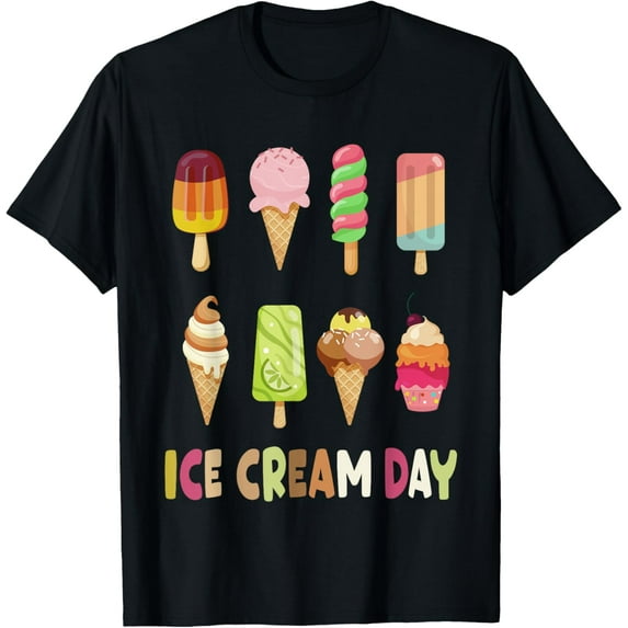 t-shirt Ice Cream Party Ice Cream Day Funny For Boys Girls T-Shirt mens t shirt,black,women,funny,misfits,men,journey