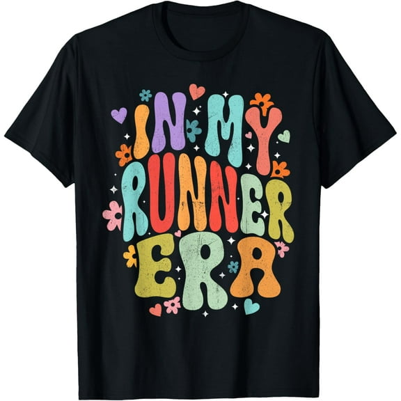 t-shirt In My Runner Era Funny Marathon Running Lover Gift Groovy T-Shirt.
