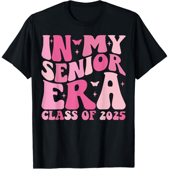 t-shirt In My Senior Era Class of 2025 Retro Senior 2025 Graduation T-Shirt mens，black，women，funny，men，journey，Crew Neck, Short Sleeve,printing