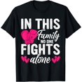 thumbnail image 1 of t-shirt In This Family Nobody Fights Alone Breast Cancer Awareness T-ShirtMen and women can wear, black T-shirts, gifts. Age: M,L，XL 2XL, 3XL, 4XL, 1 of 4
