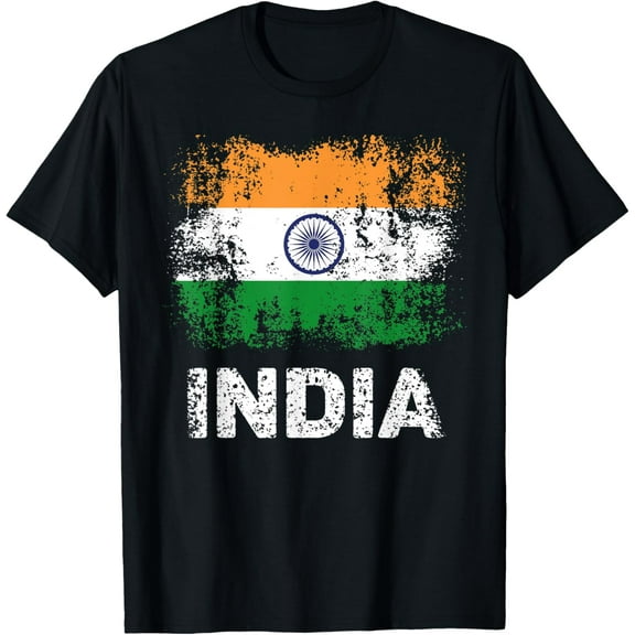 t-shirt India Flag Shirt Patriotic Indian Flag T-Shirt mens，black，women，funny，journey，Crew Neck, Short Sleeve,custom clothing patterns.gift