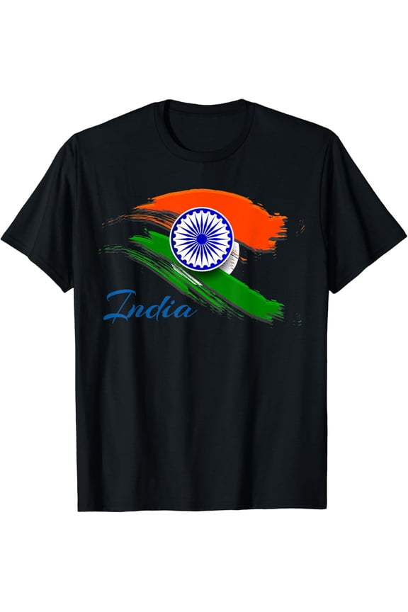 t-shirt India Independence Day 15 August Indian Flag Patriotic Gift T-Shirt mens t shirt，black，women，funny，misfits，men，journey