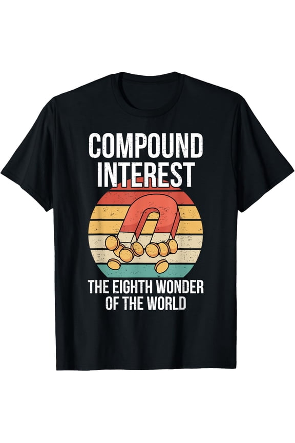 t-shirt Investing Buy&Hold Stock Market I Compound Interest Wonder T-Shirt.