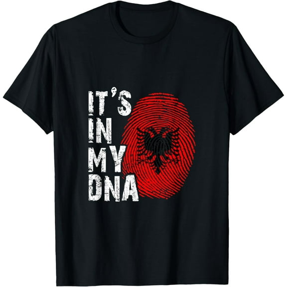 t-shirt It is in my DNA fingerprint genes Albania flag country Gift T-Shirt.
