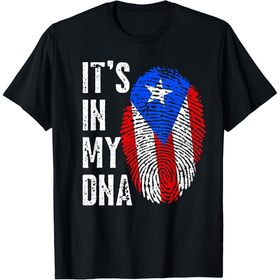 t-shirt It's In My DNA Men Women Kids Puerto Rico Puerto Rican Flag T-Shirt.