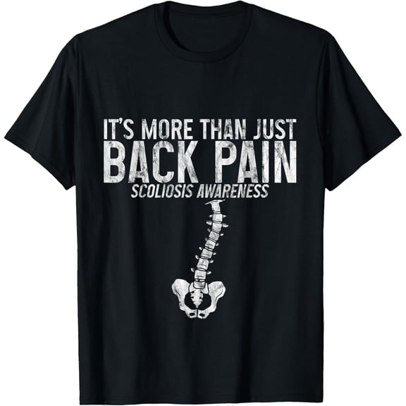 t-shirt It's More Than Just Back Pain, Scoliosis Awareness T-Shirt mens，black，women，funny，journey，Crew Neck, Short Sleeve,printing