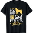 thumbnail image 1 of It's Not Dog Hair It's Great Pyrenees Glitter T-ShirtMen and women, White Black T-shirt, size: Extra large S-1211XL, 1 of 4