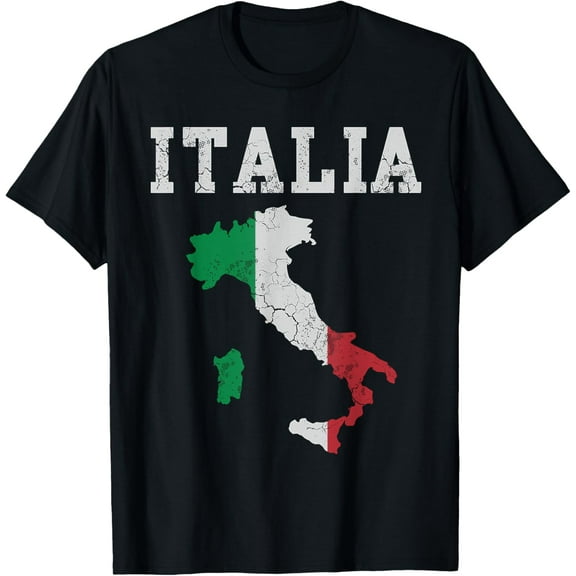 t-shirt Italia Italy Flag Map Italian Italiano Family T-Shirt mens，black，women，funny，journey，Crew Neck, Short Sleeve,printing