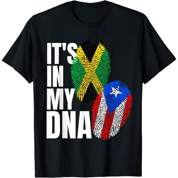 t-shirt Jamaican Plus Puerto Rican Flag DNA Heritage Gift T-Shirt mens t shirt,black,women,funny,misfits,men,journey