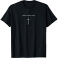 thumbnail image 1 of t-shirt Jesus Loves You Cross - Minimalist Christian Religious Jesus T-Shirt mens，black，women，funny，journey，Crew Neck, Short Sleeve,printing, 1 of 4