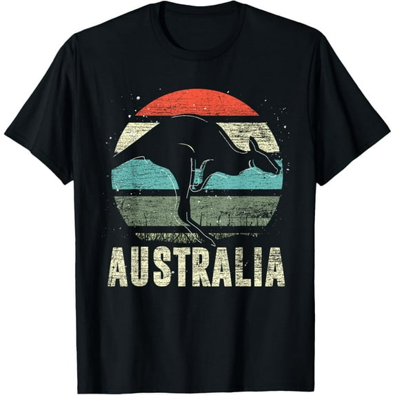 t-shirt Kangaroo Aussie Zoo Animal Lover Retro Australia T-Shirt mens t shirt,black,women,funny,misfits,men,journey